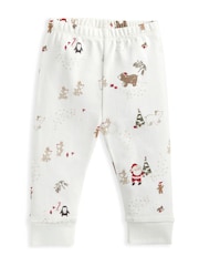 Mamas & Papas Night Before Christmas Print 100% Cotton White Pyjamas - Image 8 of 8