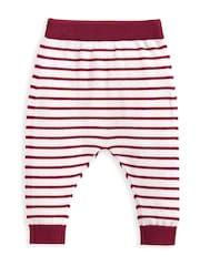 Mamas & Papas Red Ho Ho Ho Christmas 100% Cotton Cardigan and Leggings Set 2 Piece - Image 6 of 6