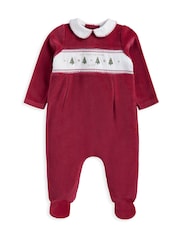 Mamas & Papas Rot Mein erster Weihnachts-Schlafanzug mit Kragen - Bild 3 von 3