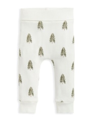 Mamas & Papas Christmas Tree Print White Bodysuit and Leggings Set 2 Piece - Image 6 of 6