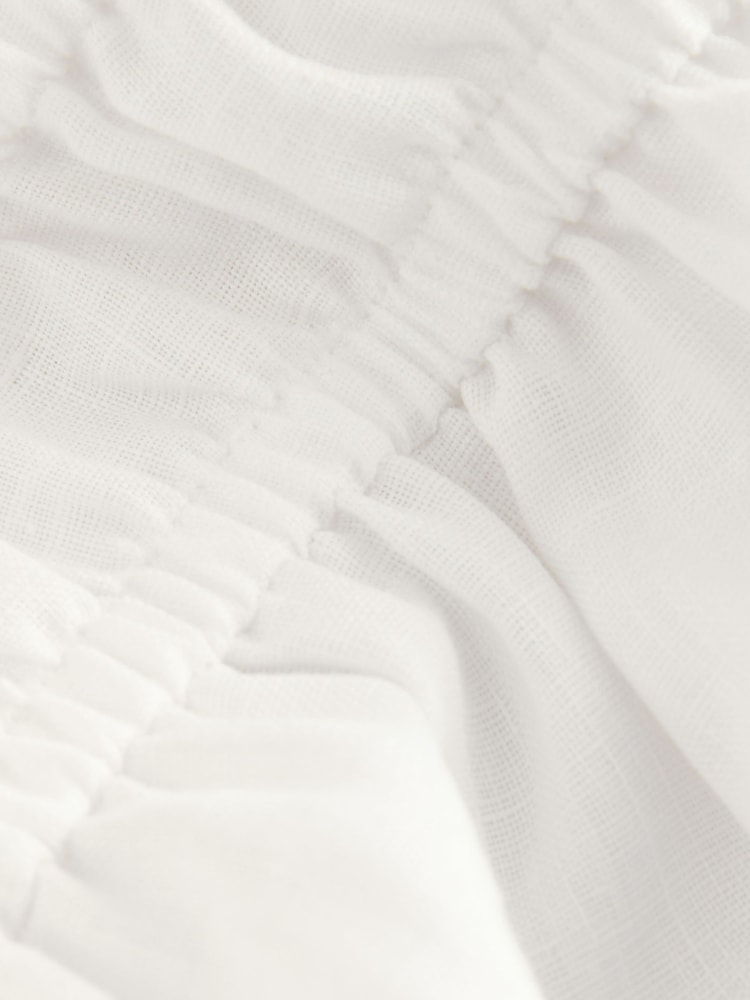 White 100% Linen Midi Dress - Image 2 of 3