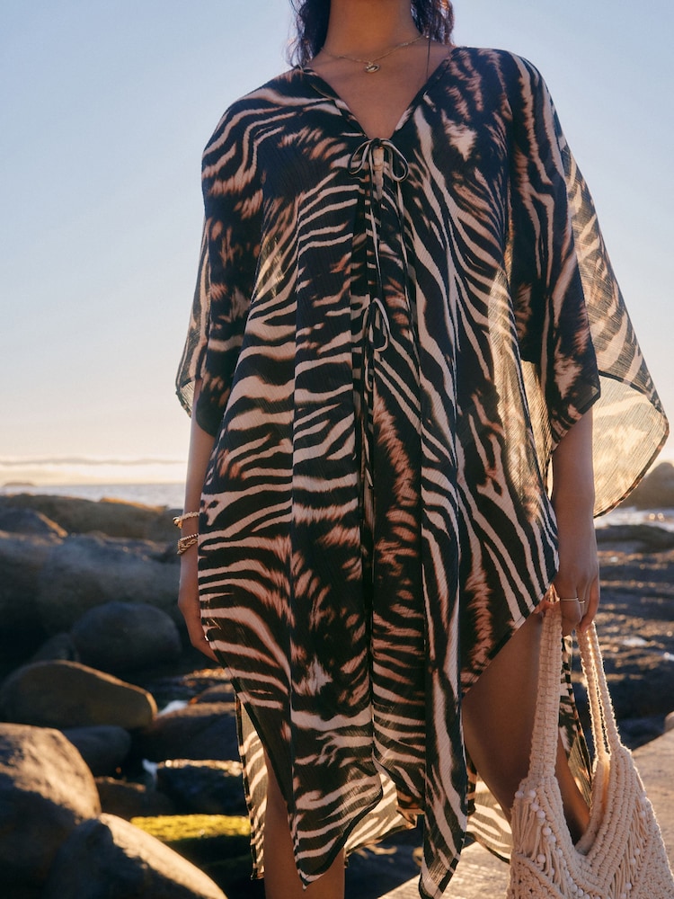 Animal 100% Cotton Textured Beach Cover-Up - Image 4 of 8