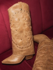Steve Madden Natural Stagecoach Leather Cowboy Boots - Image 1 of 5