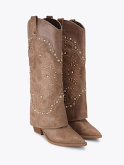 Steve Madden Natural Stagecoach Leather Cowboy Boots - Image 3 of 5