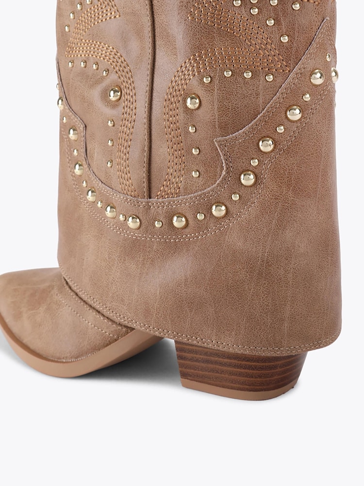 Steve Madden Natural Stagecoach Leather Cowboy Boots - Image 5 of 5 Steve Madden Natural Stagecoach Leather Cowboy Boots - Image 5 of 5