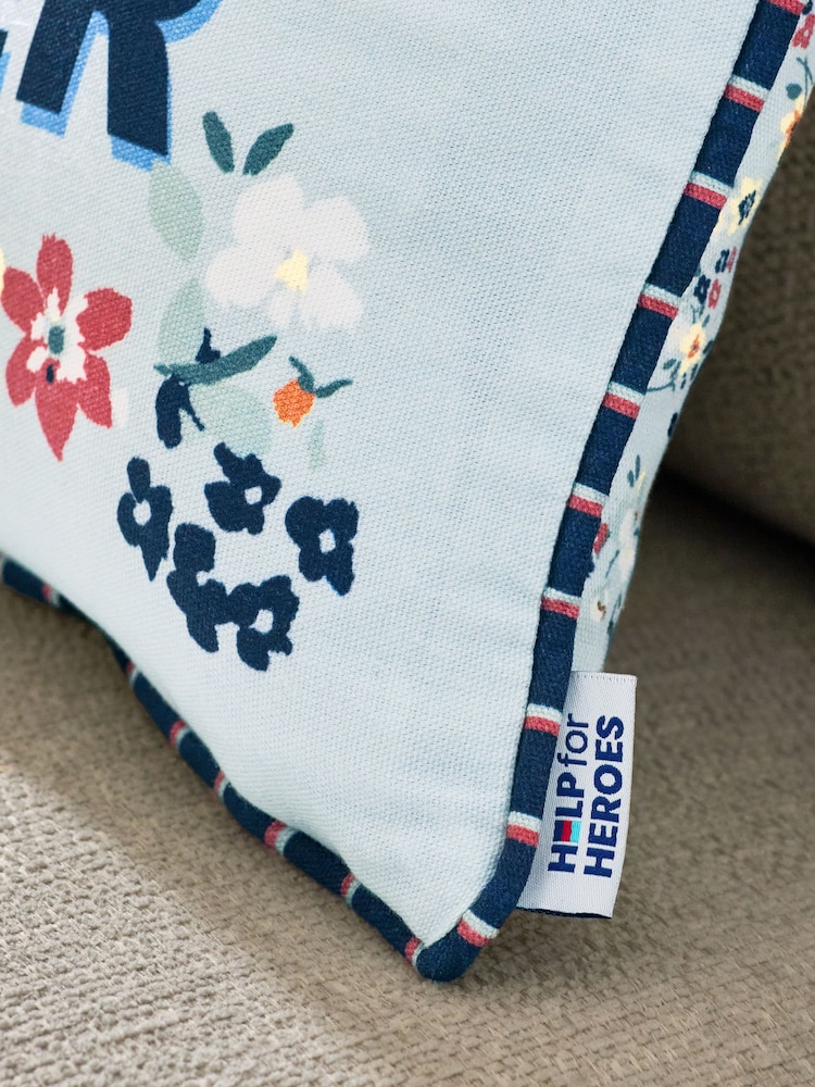 Help For Heroes Always Better Together Floral Slogan Cushion - Image 4 of 7