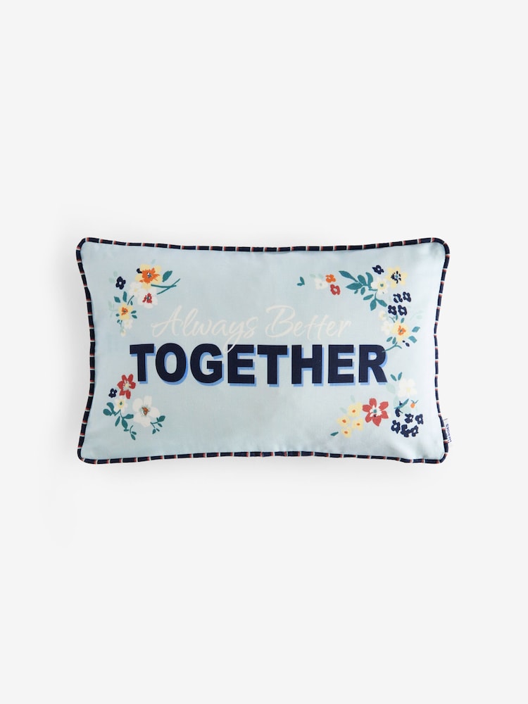 Help For Heroes Always Better Together Floral Slogan Cushion - Image 5 of 7