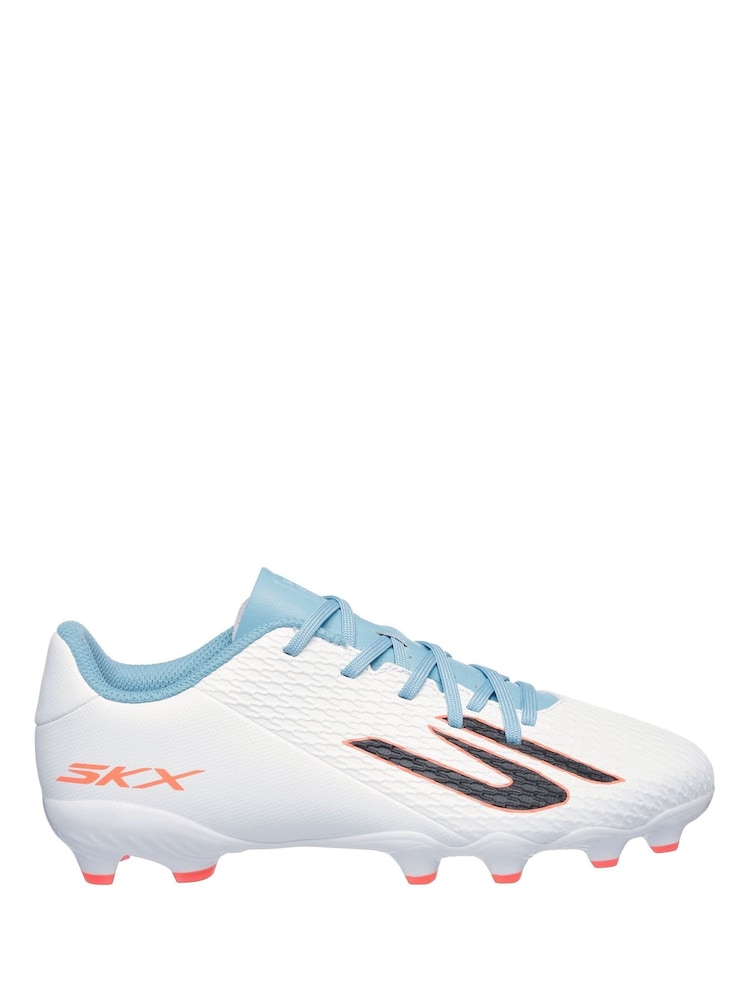 Skechers White Junior Youth Firm Ground Football Boots - Image 1 of 5