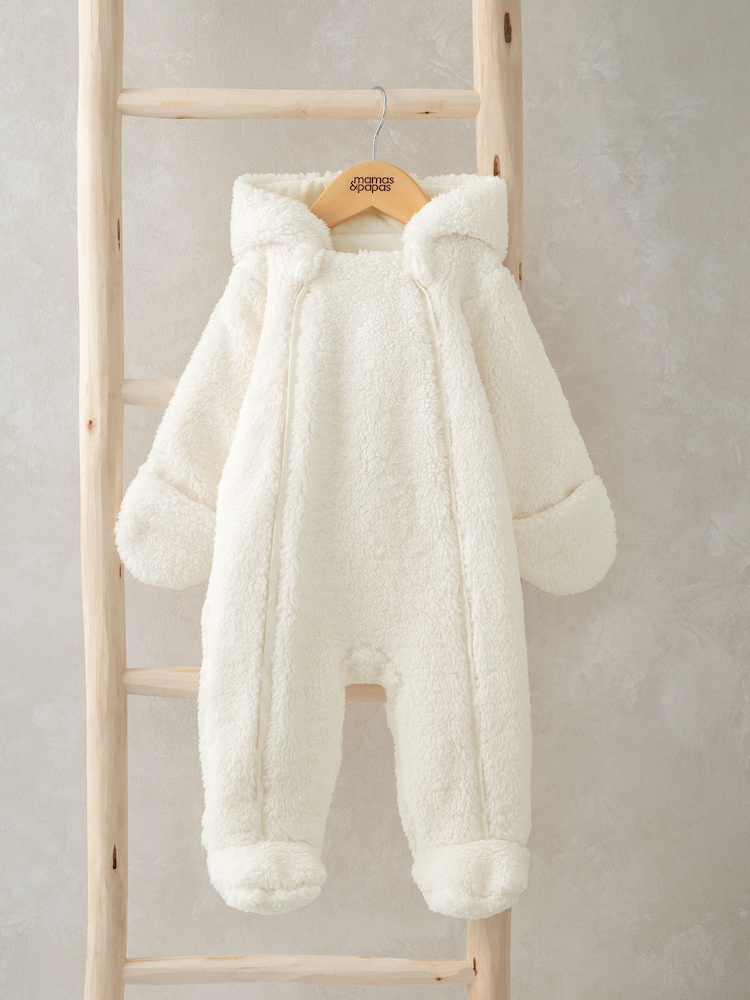 Mamas & Papas Cream Borg Pramsuit - Imagen 1 de 2