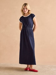 Adeena Navy Jersey Maxi Dress - Image 4 of 7