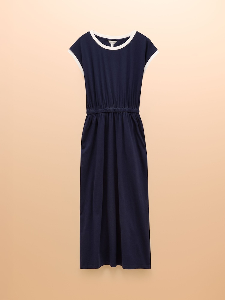 Adeena Navy Jersey Maxi Dress - Image 7 of 7