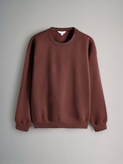 Braun und Rot - The Set 2-teiliges Set aus Sweatshirt mit überschnittener Schulter und Shorts in Relaxed-Fit - Image 2 of 5