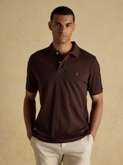 Joules Woody Brown Cotton Pique Polo Shirt - Image 1 of 8