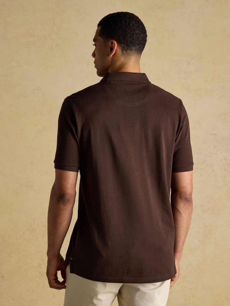 Joules Woody Brown Cotton Pique Polo Shirt - Image 2 of 8
