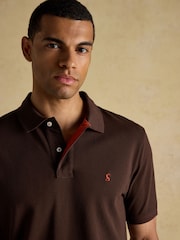 Joules Woody Brown Cotton Pique Polo Shirt - Image 3 of 8