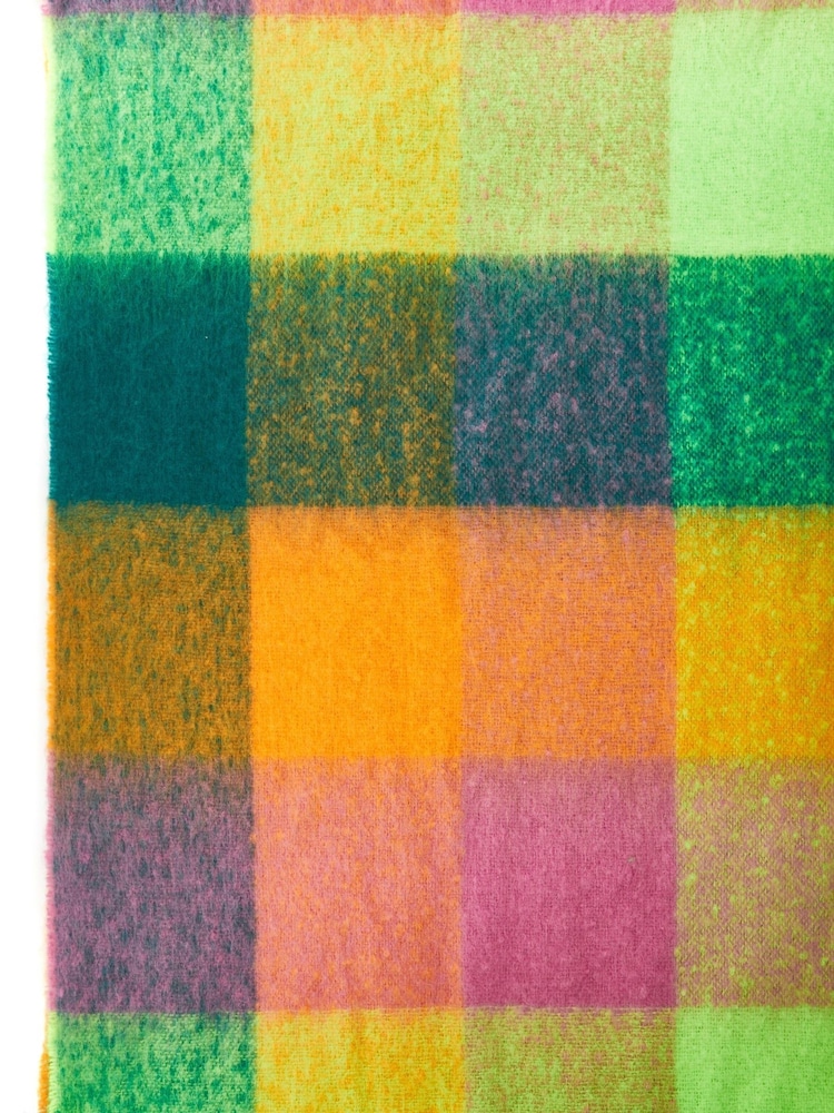 Moda in Pelle Jeylinascarf Multi Check Chunky Black Scarf - Image 2 of 3