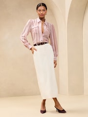 Rosa - Lipsy Utility Stripe Burnout Shirt - Imagen 3 de 4