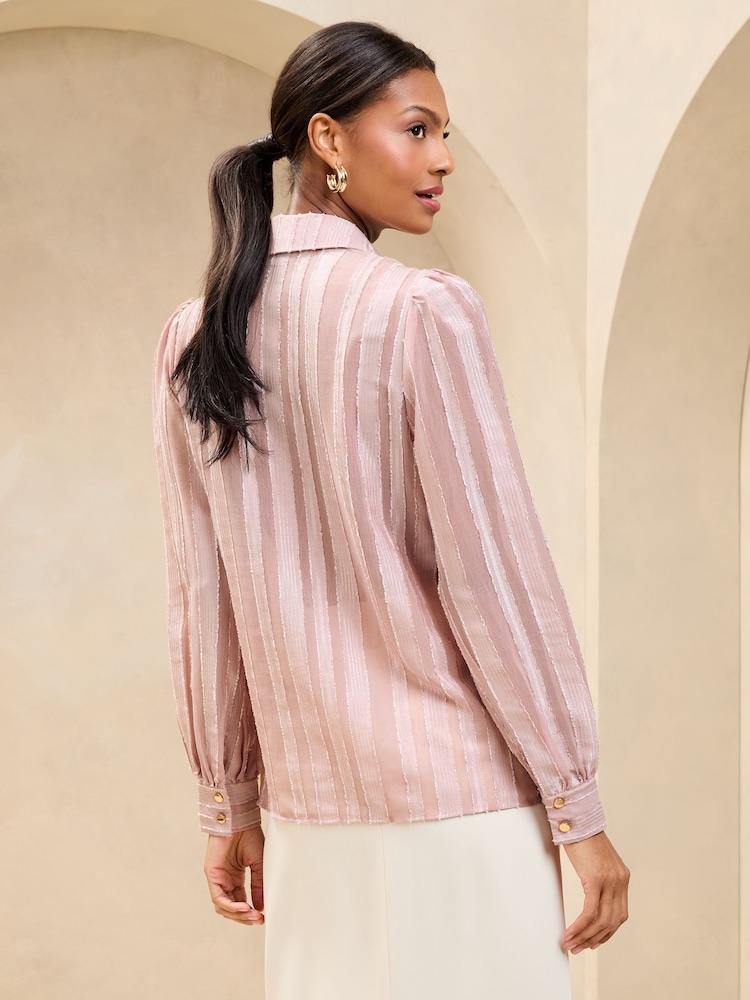 Rosa - Lipsy Utility Stripe Burnout Shirt - Imagen 4 de 4 Rosa - Lipsy Utility Stripe Burnout Shirt - Imagen 4 de 4