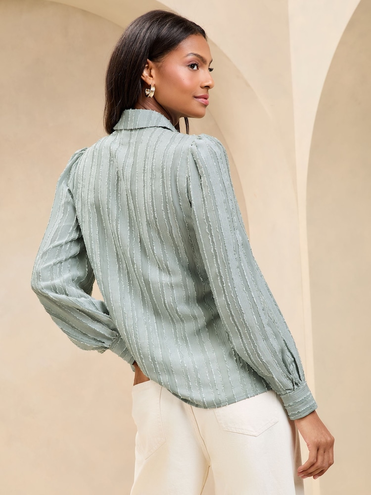Verde menta - Lipsy Utility Stripe Burnout Shirt - Imagen 4 de 4 Verde menta - Lipsy Utility Stripe Burnout Shirt - Imagen 4 de 4