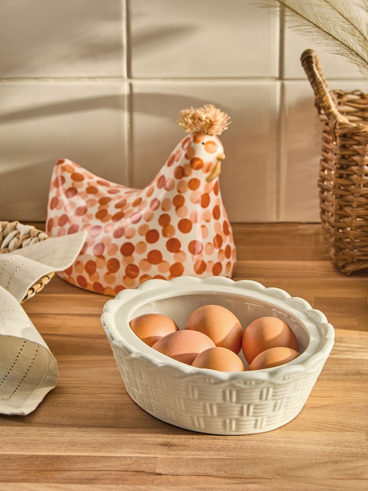 Orange Ceramic Chicken Egg House - Image 2 of 4