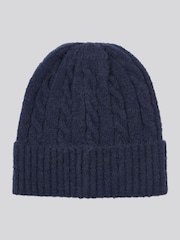 U.S. Polo Assn Blue Signature Cable Knit Winter Beanie - Image 2 of 3
