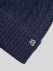 U.S. Polo Assn Blue Signature Cable Knit Winter Beanie - Image 3 of 3