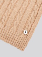 Naravni - ZDA Polo Assn. Ženski viseči kabel pleten šal Signature - Slika 3 iz 3