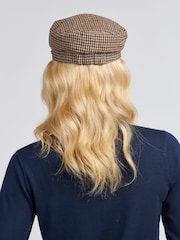 U.S. Polo Assn Natural Womens Check Felt Baker Boy Hat - Image 5 of 8