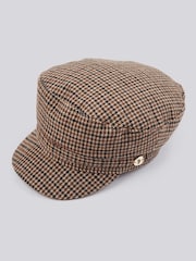 U.S. Polo Assn Natural Womens Check Felt Baker Boy Hat - Image 6 of 8