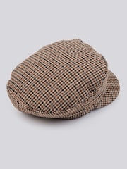 U.S. Polo Assn Natural Womens Check Felt Baker Boy Hat - Image 7 of 8