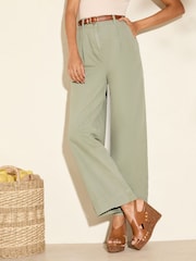 Friends Like These Brown Millie Mackintosh Cross Strap Comfort Faux Leather Wedge Clog Sandals - Image 4 of 5