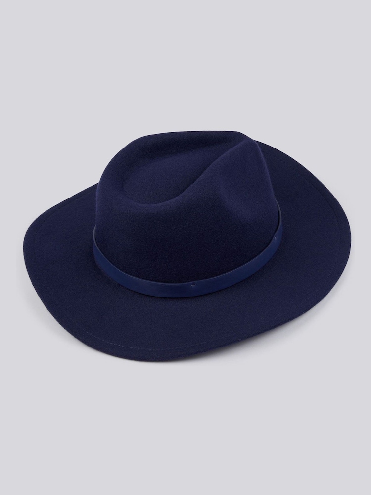 U.S. Polo Assn Blue Womens Felt Fedora Hat - Image 1 of 3