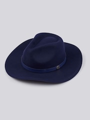 U.S. Polo Assn Blue Womens Felt Fedora Hat - Image 2 of 3