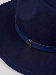 U.S. Polo Assn Blue Womens Felt Fedora Hat - Image 3 of 3
