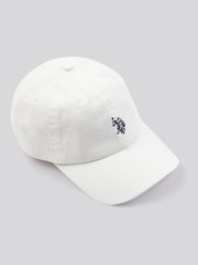Weiß - U.S. Polo Assn. Womens Double Horsemen Washed Casual 100% Cotton Cap - Bild 1 von 4