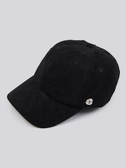 U.S. Polo Assn. Black Womens Corduroy Casual 100% Cotton Cap - Image 1 of 4