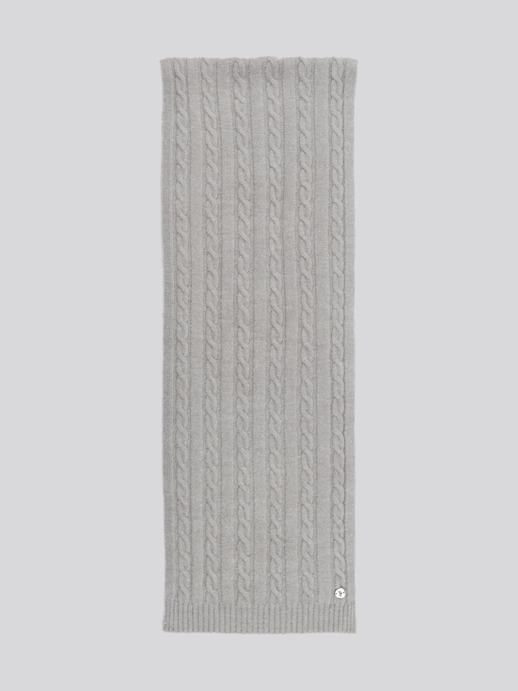 U.S. Polo Assn. Grey Womens Hanging Signature Cable Knit Scarf - Image 1 of 3 U.S. Polo Assn. Grey Womens Hanging Signature Cable Knit Scarf - Image 1 of 3