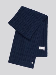U.S. Polo Assn. Blue Womens Hanging Signature Cable Knit Scarf - Image 2 of 3