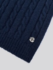 U.S. Polo Assn. Blue Womens Hanging Signature Cable Knit Scarf - Image 3 of 3