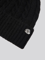 U.S. Polo Assn Black Signature Cable Knit Winter Beanie - Image 3 of 3