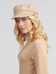 U.S. Polo Assn Natural Womens Felt Baker Boy Hat - Image 3 of 6