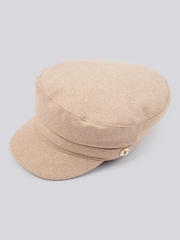 U.S. Polo Assn Natural Womens Felt Baker Boy Hat - Image 4 of 6