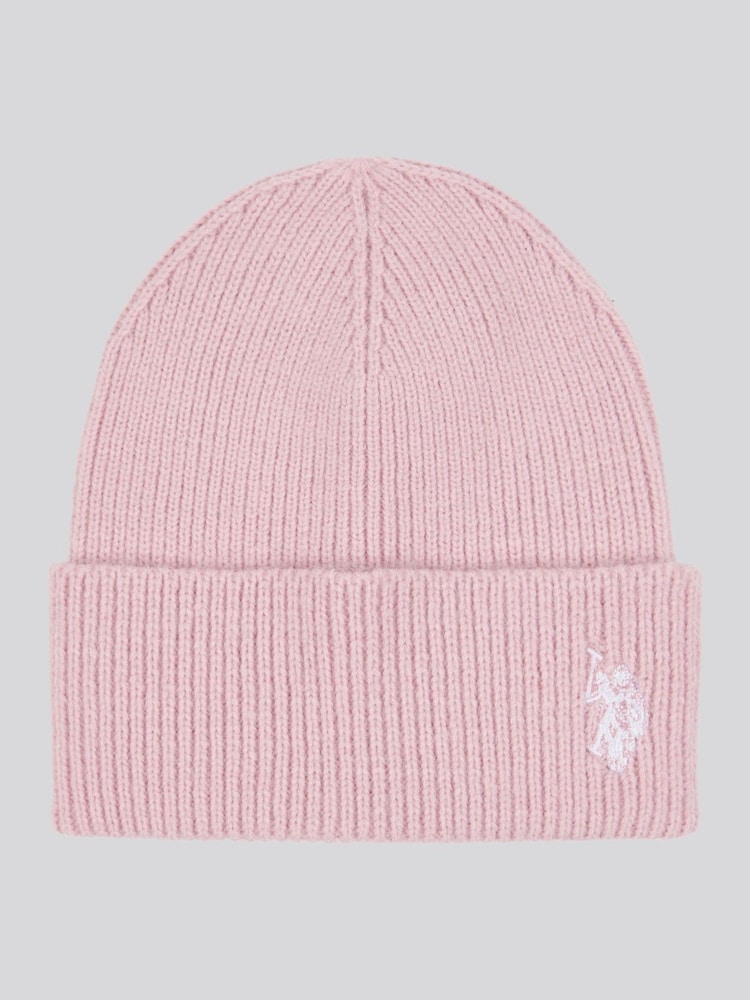U.S. Polo Assn. Pink Double Horsemen Knit Winter Beanie - Image 1 of 3