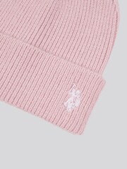 U.S. Polo Assn. Pink Double Horsemen Knit Winter Beanie - Image 3 of 3