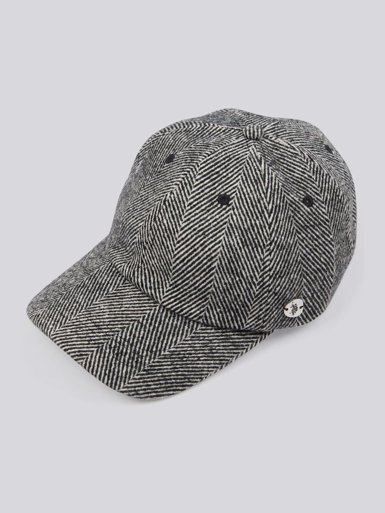 U.S. Polo Assn Black Womens Herringbone Casual Cap - Image 1 of 4