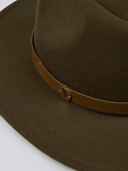 U.S. Polo Assn Green Womens Felt Fedora Hat - Image 3 of 3