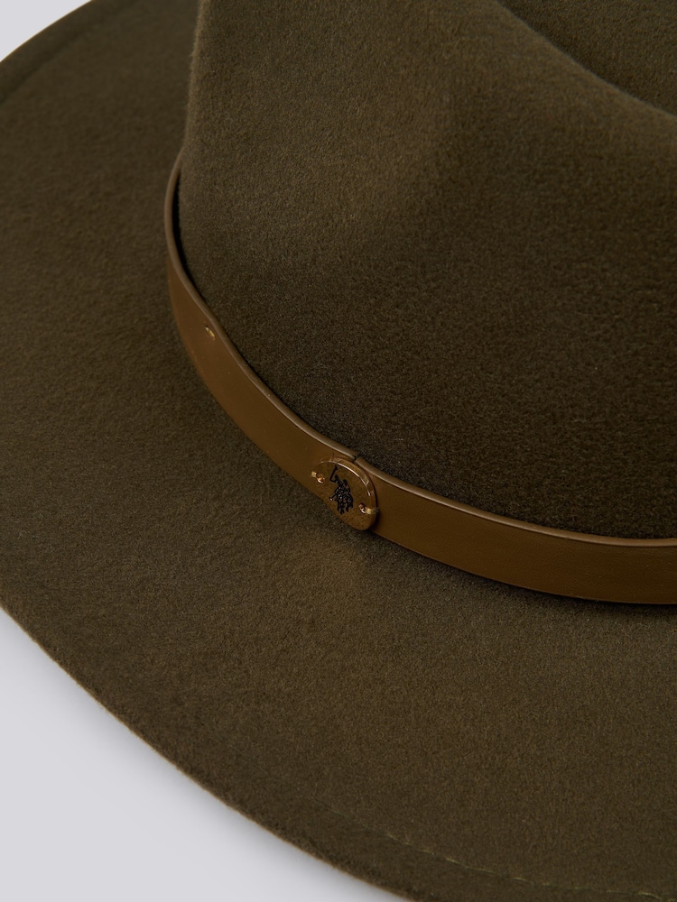 U.S. Polo Assn Green Womens Felt Fedora Hat - Image 3 of 3