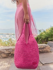 Rosa - Bolso shopper paja - Imagen 1 de 8