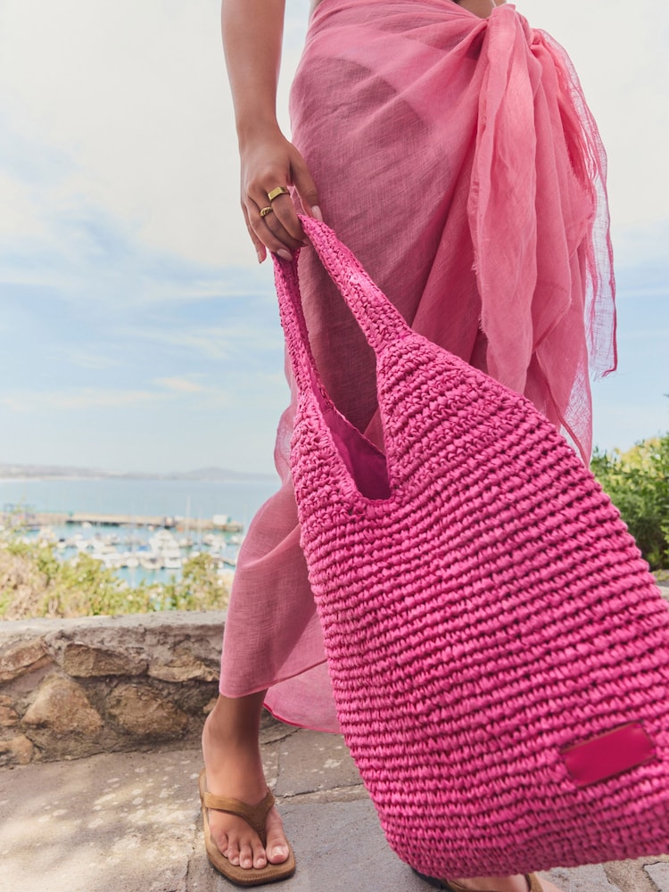 Rosa - Bolso shopper paja - Imagen 2 de 8