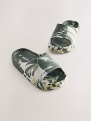 Khaki Green Marble Sliders - Image 1 of 5